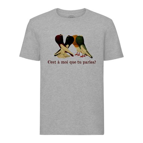 T-Shirt Homme Col Rond Pigeons - C'est À Moi Que Tu Parles ? Biologie Illustration Ancien