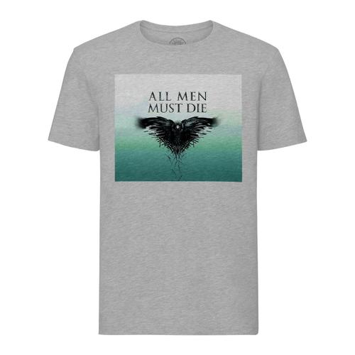 T-Shirt Homme Col Rond All Men Must Die Game Of Thrones Crow Raven
