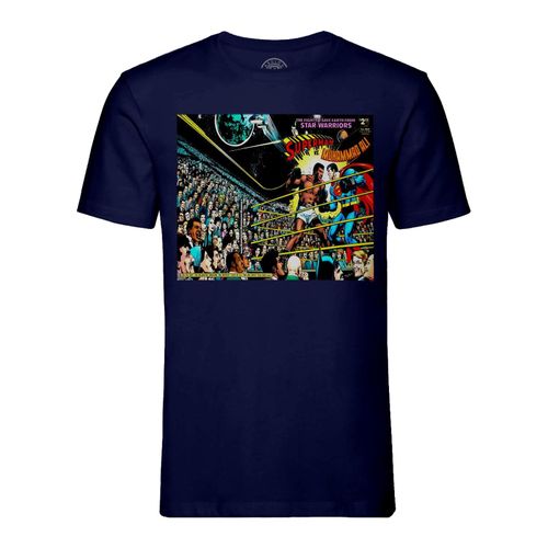 T-Shirt Homme Col Rond Superman Contre Mohamed Ali Comics Super Heros