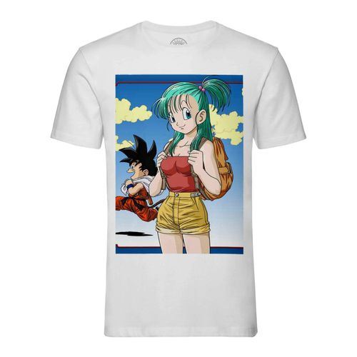 T-Shirt Homme Col Rond Dragon Ball Bulma Manga Anime Japan Sangoku Enfant