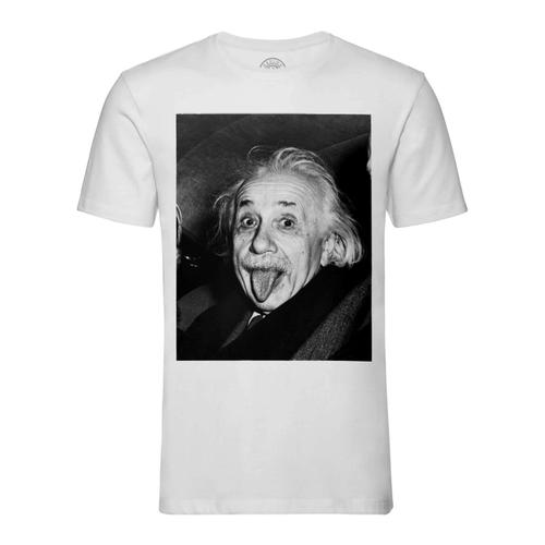 T-Shirt Homme Col Rond Albert Einstein Tire La Langue Star Scientifique