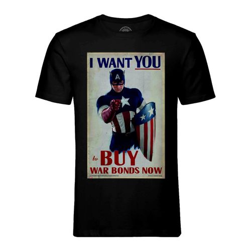T-Shirt Homme Col Rond Captain America War Bonds Avengers Super Héros