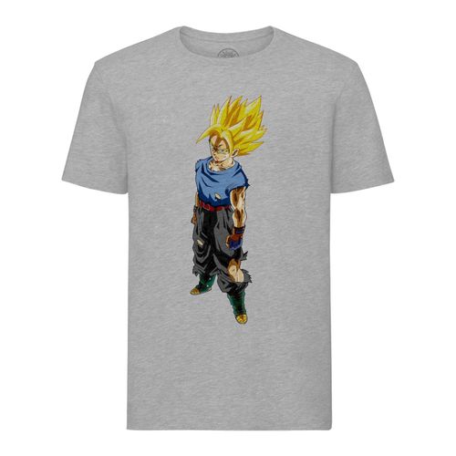 T-Shirt Homme Col Rond Dragon Ball Goku Apres Un Combat Super Sayan Dbz