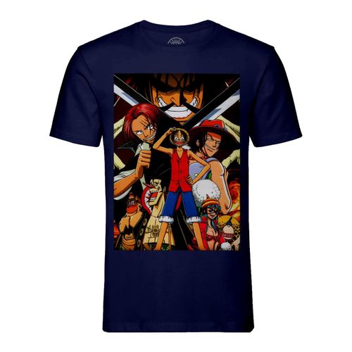 T-Shirt Homme Col Rond Luffy Shank Ace Gold Roger One Piece Manga