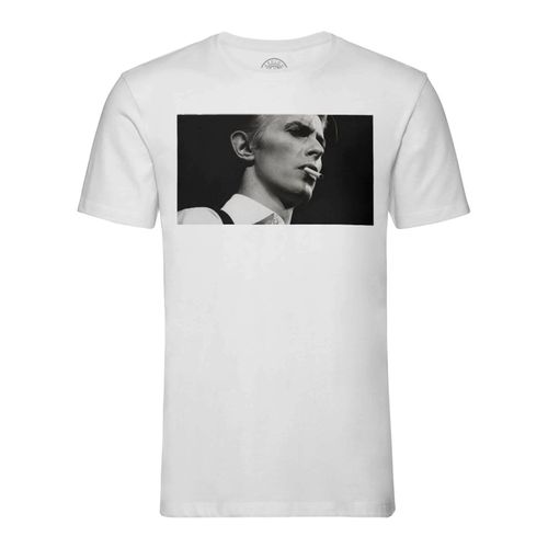 T-Shirt Homme Col Rond David Bowie Cigarette Star Chanteur Pop