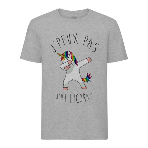 T-Shirt Homme Col Rond J'peux Pas J'ai Licorne Arc En Ciel Humour Dessin Licorne Qui Dab