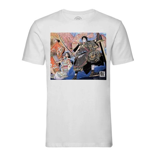 T-Shirt Homme Col Rond One Piece Costume Traditionnel Luffy Manga Anime