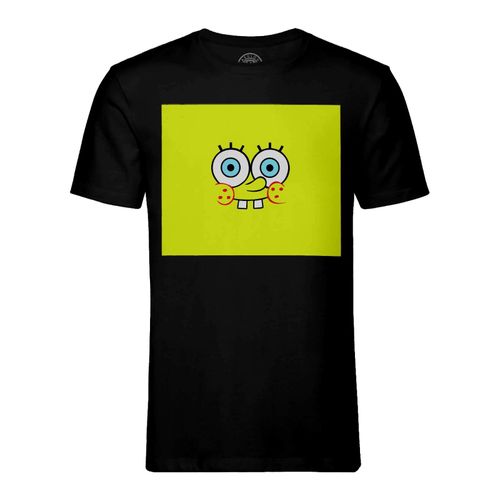 T-Shirt Homme Col Rond Bob L Eponge Spongebob Squarepants Carre Jaune