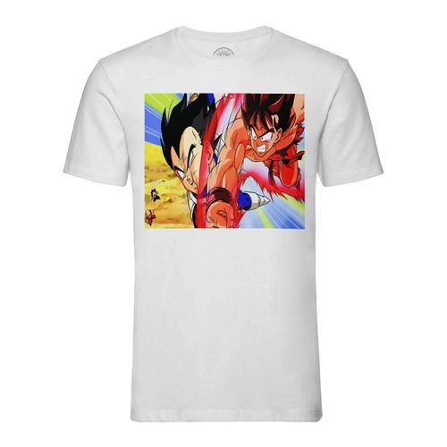 T-Shirt Homme Col Rond Sangoku Kaioken Vegeta Dragon Ball Manga Anime