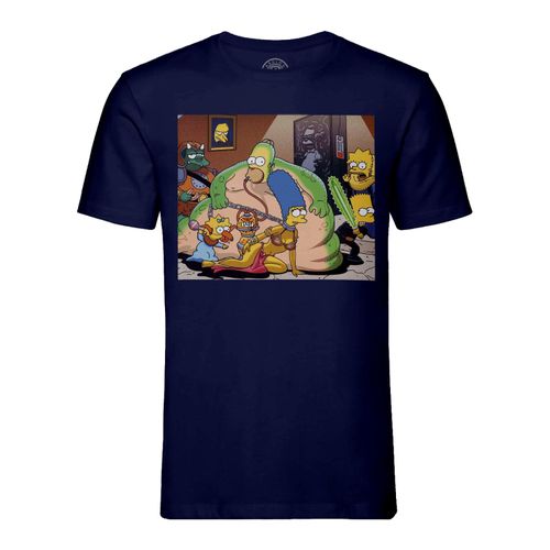 T-Shirt Homme Col Rond Simpson Star Wars Jabba Le Hutt Homer Dessin Anime