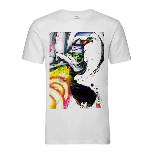 T-Shirt Homme Col Rond Piccolo Satan Petit Coeur Rayon Fatal Makanko Sappo Dragon Ball Dbz Manga