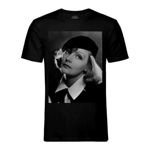 T-Shirt Homme Col Rond Greta Garbo Actrice Photo De Star Célébrité Vieux Cinéma Original 4 As You Desire Me