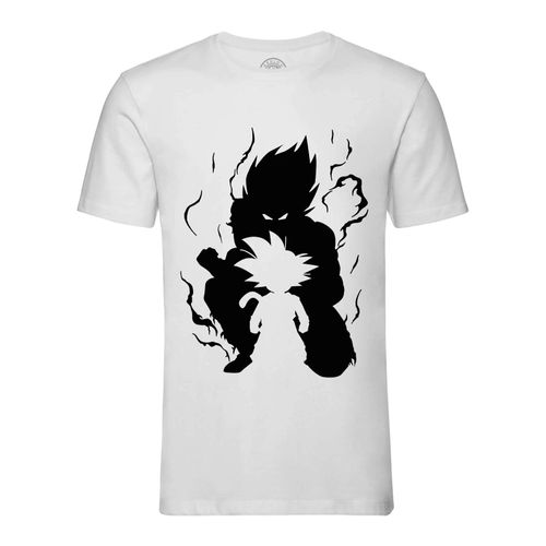 T-Shirt Homme Col Rond Dragon Ball Son Goku Adulte Enfant Noir Et Blanc Anime Manga Japon