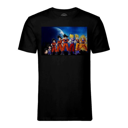 T-Shirt Homme Col Rond Dragon Ball Évolution De Son Goku Kakarot Enfant Adulte Super Guerrier Saiyan