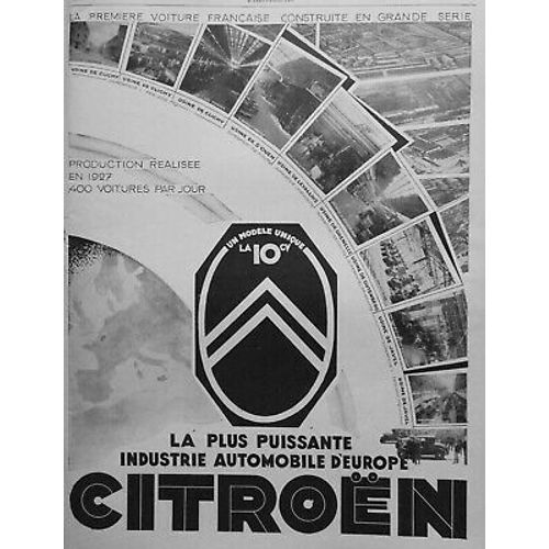 Publicite Papier Ancienne Automobiles Citroen