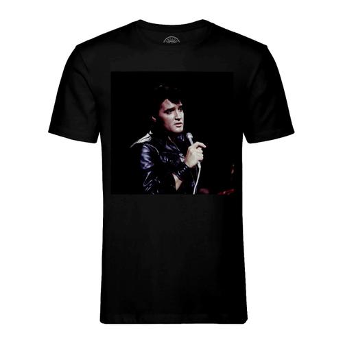 T-Shirt Homme Col Rond Elvis Presley Chanteur Photo De Star Célébrité Vieille Musique Original 8