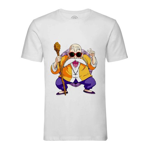 T-Shirt Homme Col Rond Enfant Dragon Ball Z Anime Manga Japon Tortue Geniale Kame Sennin Trop Cool V Victoire