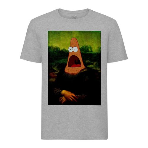 T-Shirt Homme Col Rond Patrick Mona Lisa Bob L Eponge Da Vinci