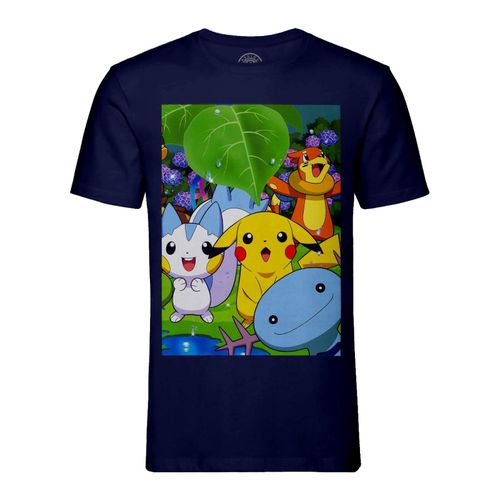 T-Shirt Homme Col Rond Pikachu Est Ses Amis Pokemon Mignon