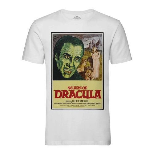 T-Shirt Homme Col Rond Scars Of Dracula Vieille Affiche De Film Rétro Poster Cinéma Vintage Horreur