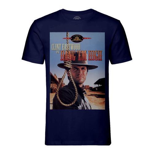 T-Shirt Homme Col Rond Hang'em High Vieille Affiche De Film Rétro Poster Cinéma Vintage Western