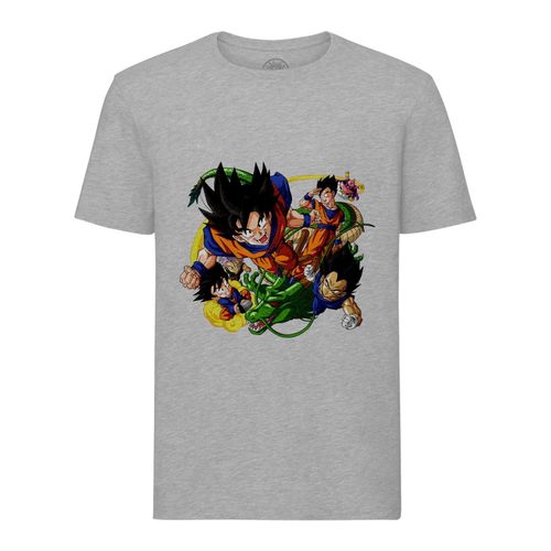 T-Shirt Homme Col Rond Dragon Ball Z Sangoku Vegeta Piccolo Trunk Manga Anime Sengoku