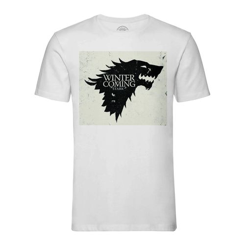 T-Shirt Homme Col Rond Winter Is Coming Maison Stark Wolf Game Of Thrones