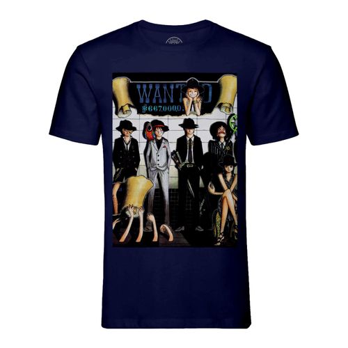 T-Shirt Homme Col Rond One Piece Equipage Pirate Recompense Wanted Manga