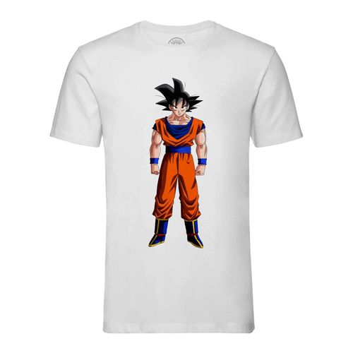 T-Shirt Homme Col Rond Dragon Ball Z Goku Poings Serrés Japon Anime Manga