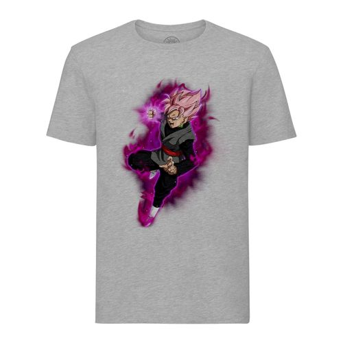 T-Shirt Homme Col Rond Dragon Ball Super Black Goku Anime Manga Japon