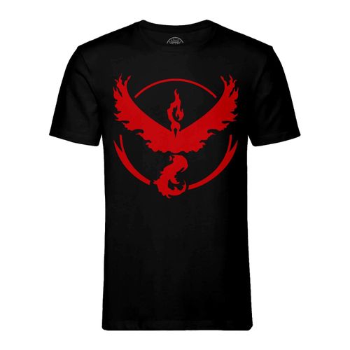 T-Shirt Homme Col Rond Pokemon Go Equipe Bravoure Jeux Video Geek