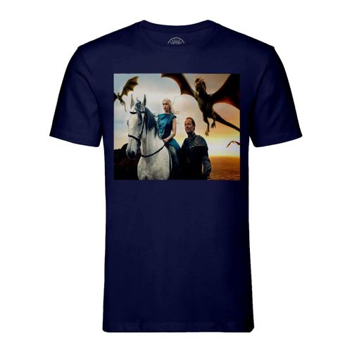 T-Shirt Homme Col Rond Game Of Thrones Le Trone De Fer Daenerys Targaryen Jorah Mormont Dragon