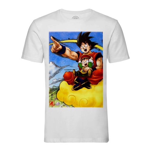 T-Shirt Homme Col Rond Goku Et Son Fils Gohan Dragon Ball Z Manga Dbz