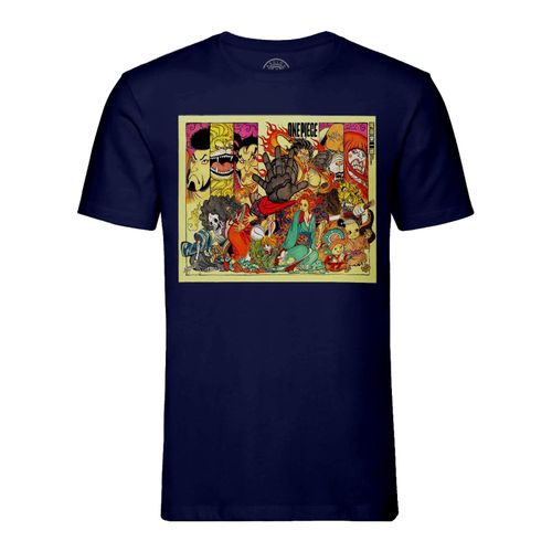 T-Shirt Homme Col Rond One Piece Dessin Traditionnel Manga Estampe