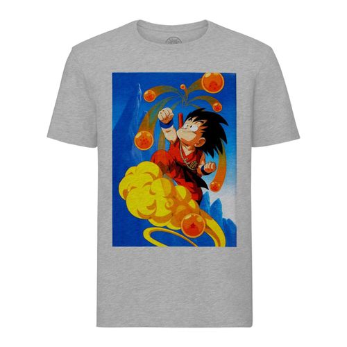 T-Shirt Homme Col Rond Sangoku Classique Dragon Ball Boules Magique Dbz Manga