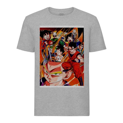 T-Shirt Homme Col Rond Dragon Ball Z Sangohan Classique Manga Anime