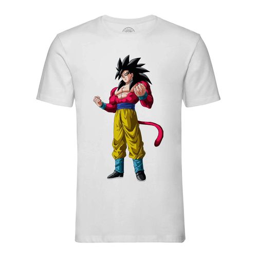 T-Shirt Homme Col Rond Dragon Ball Z Gt God Goku Manga Japon Anime
