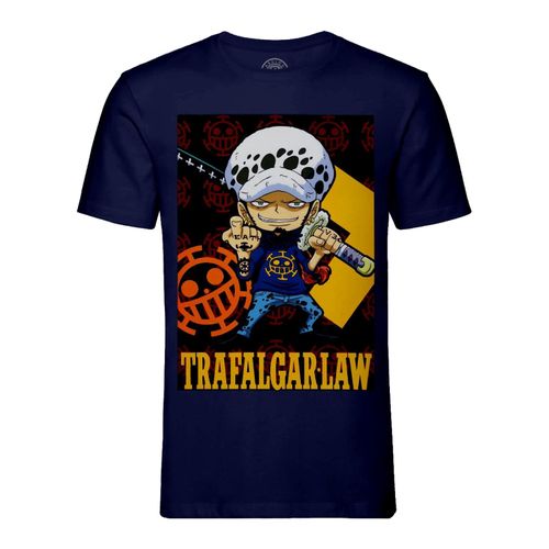 T-Shirt Homme Col Rond One Piece Manga Trafalgar Law Mini Anime