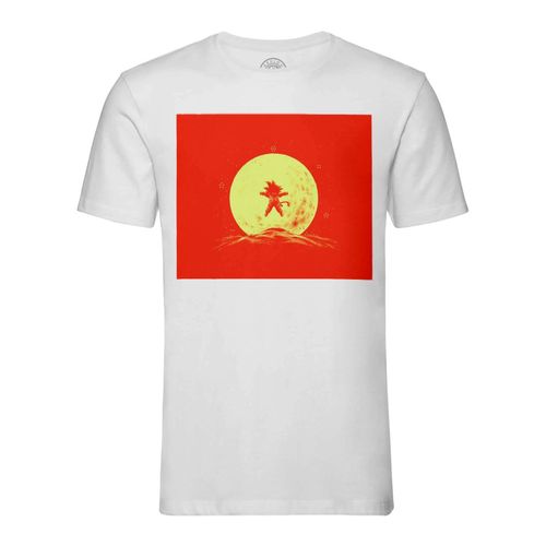 T-Shirt Homme Col Rond Sangoku Pleine Lune Dragon Ball Manga 90's