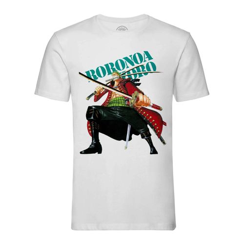 T-Shirt Homme Col Rond Zoro Roronoa Head Hunter One Piece Manga Anime
