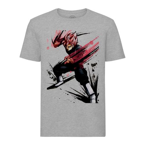 T-Shirt Homme Col Rond Dragon Ball Super Goku God Manga Anime 90's