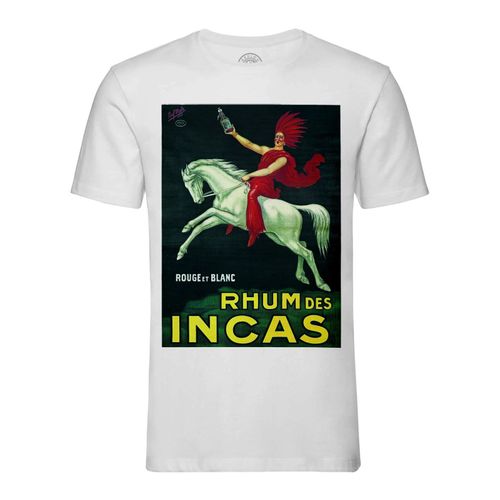 T-Shirt Homme Col Rond Rhum Des Incas Affiches Anciennes Vintage Cheval Blanc