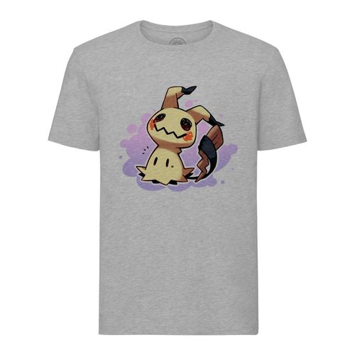 T-Shirt Homme Col Rond Pokemon Mimikyu Pikachu Jeux Video Geek