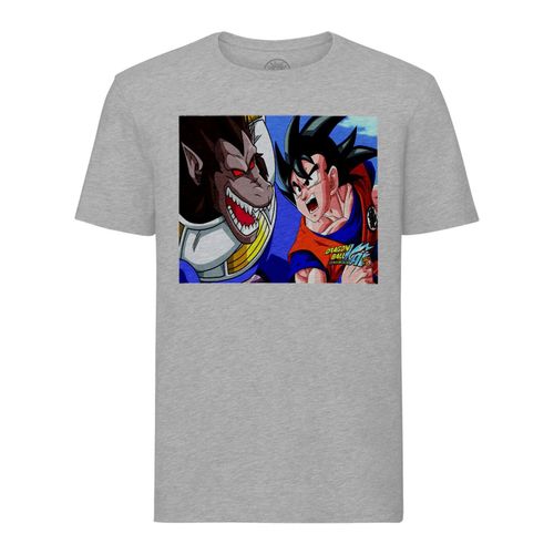 T-Shirt Homme Col Rond Sangoku Oozaru Singe Geant Dragon Ball
