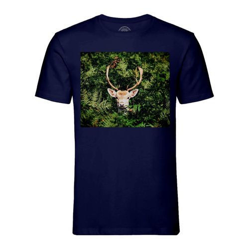 T-Shirt Homme Col Rond Cerf Dans Les Bois Animaux Nature