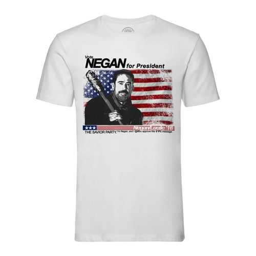 T-Shirt Homme Col Rond Voter Pour Negan The Walking Dead Serie Tv