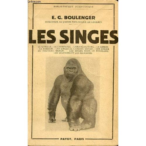 Les Singes - Le Gorille, Le Chimpanzé, L Orang-Outang, Le Gibbon, Le Babouin, Les Singes De L Ancien Monde, Les Singes Du Nouveau Monde, Les Singes Dans Le Folk-Lore, Les Légendes Et Les Religions -(...)