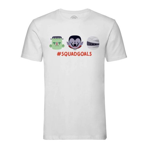T-Shirt Homme Col Rond Squad Goals Petits Monstres Halloween Vampire Zombie Momie