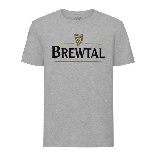 T-Shirt Homme Col Rond Brewtal Bière Brune Bar Stout Irlande