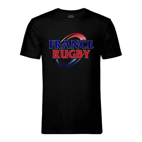 T-Shirt Homme Col Rond France Rugby Sport Xv Ballon Team